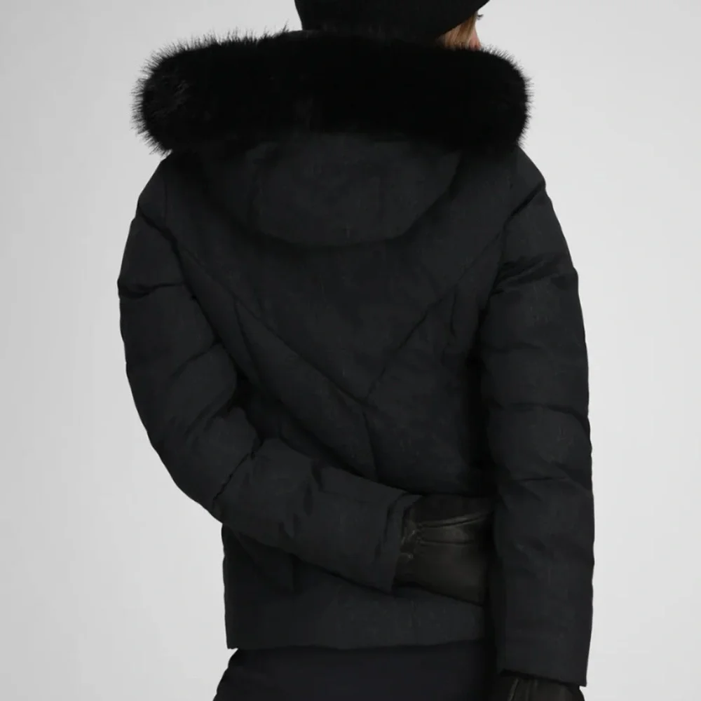 Obermeyer Bombshell Luxe Black Diamond Print Insulated Ski Snow Jacket